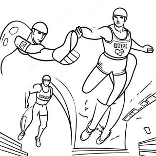 Olympic Athletes In Action Coloring Page 20283-16047