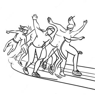 Olympic Athletes In Action Coloring Page 20283-16048