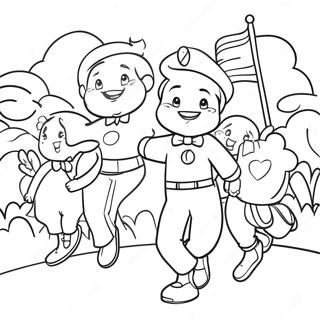 Cheerful Homecoming Celebration Coloring Page 20313-16053