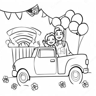 Cheerful Homecoming Celebration Coloring Page 20313-16055