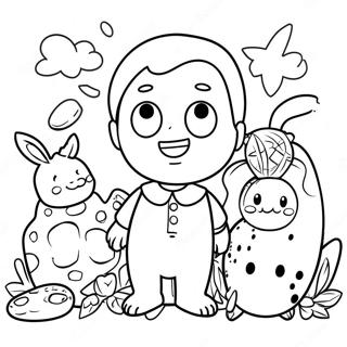 Luca With His Friends Coloring Page 2031-1629