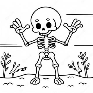 Funny Dry Bones Skeleton Coloring Page 20323-16058