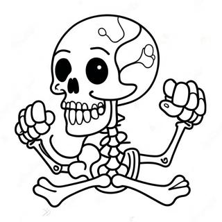 Funny Dry Bones Skeleton Coloring Page 20323-16059