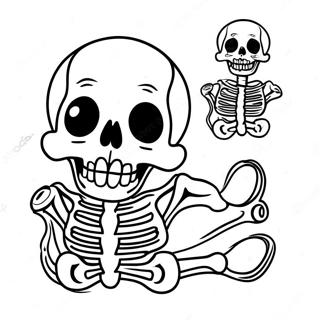 Funny Dry Bones Skeleton Coloring Page 20323-16060