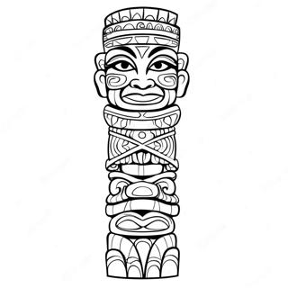 Totem Pole Coloring Pages