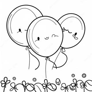 Happy Birthday Balloons Coloring Page 20353-16091