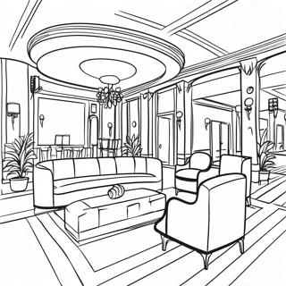 Hotel Lobby Coloring Page 20372-16112