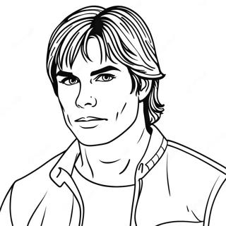 Damon Salvatore In Aktion Ausmalbild 20403-16129