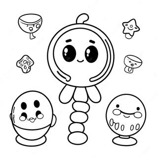 Colorful Gumball Characters Coloring Page 2041-1633