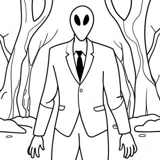 Slenderman Boyama Sayfaları