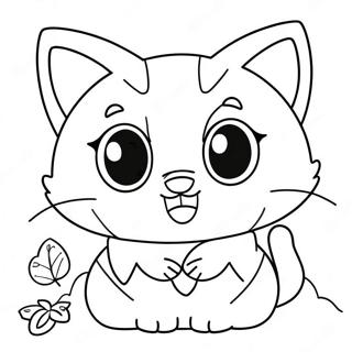 Cute Cat Kid Coloring Page 20452-16167