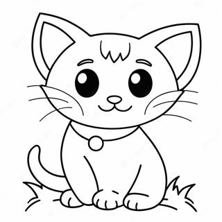 Playful Kitten Coloring Page 20453-16169