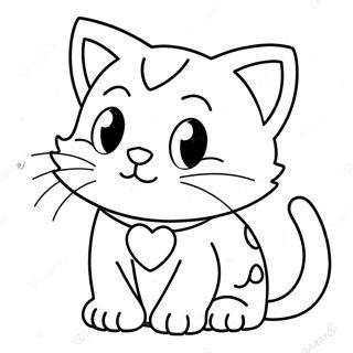 Playful Kitten Coloring Page 20453-16172