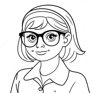 Cute Nana With Glasses Coloring Page 20493-16196