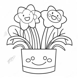 Flower Pot Coloring Pages