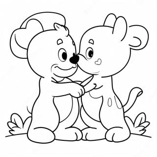 Cute Disney Valentines Coloring Page 2050-1639