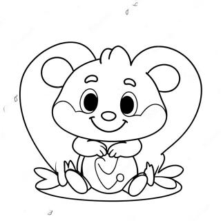 Cute Disney Valentines Coloring Page 2050-1640