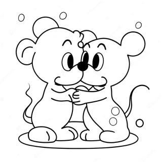 Adorable Disney Characters In Love Coloring Page 2051-1642