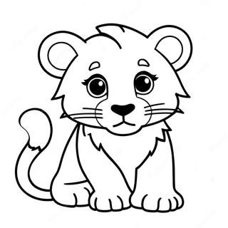 Baby Lion Coloring Pages