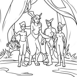 Na Vi Family Scene Coloring Page 20573-16285