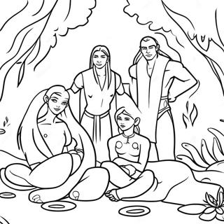 Na Vi Family Scene Coloring Page 20573-16288