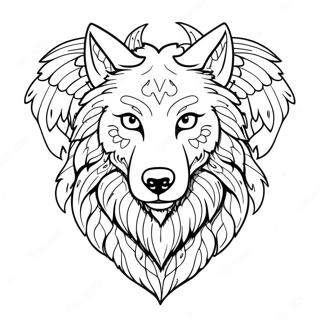 Wolf With Wings Coloring Pages