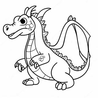 Dragon Puppet Template Coloring Page 20652-16322