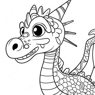 Colorful Dragon Puppet Coloring Page 20653-16331