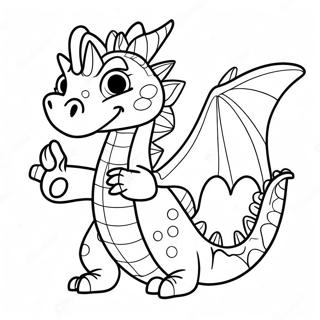 Colorful Dragon Puppet Coloring Page 20653-16332