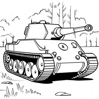 Realistic Ww2 Tank Coloring Page 20673-16345