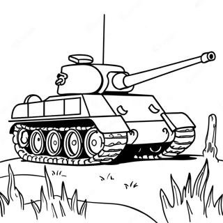 Realistic Ww2 Tank Coloring Page 20673-16346