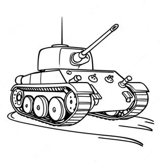 Realistic Ww2 Tank Coloring Page 20673-16348