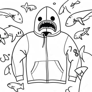 Bape Shark Hoodie Coloring Page 20693-16369