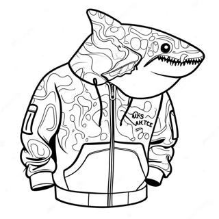 Bape Shark Hoodie Coloring Page 20693-16370