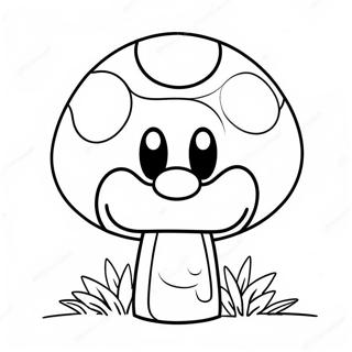 Cute Mario Mushroom With Smiling Face Coloring Page 20703-16359