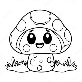 Cute Mario Mushroom With Smiling Face Coloring Page 20703-16360