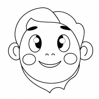 Cute Cartoon Face Coloring Page 2070-1654