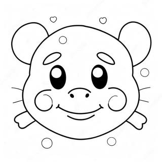 Cute Cartoon Face Coloring Page 2070-1655