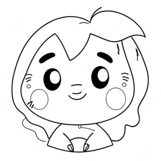 Cute Cartoon Face Coloring Page 2070-1656