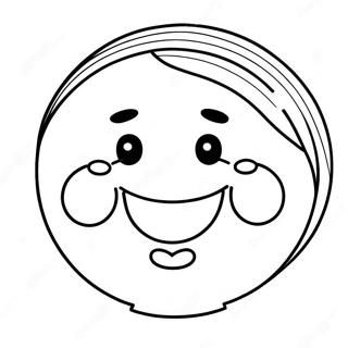 Happy Smiling Face Coloring Page 2071-1650