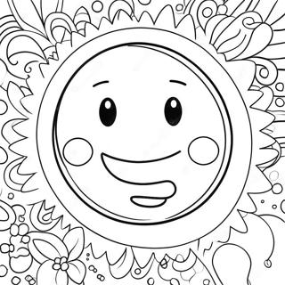 Happy Smiling Face Coloring Page 2071-1651