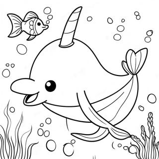 Not Quite Narwhal Coloring Pages