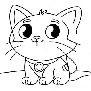 Adventurous Super Kitty Coloring Page 20733-16382