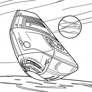 Futuristic Spaceship Coloring Page 20823-16458