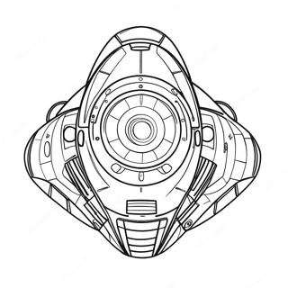 Futuristic Spaceship Coloring Page 20823-16459