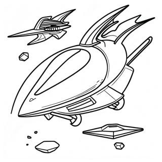 Futuristic Spaceship Coloring Page 20823-16460