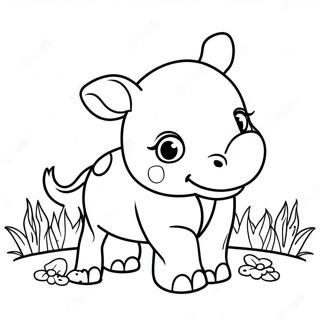 Cute Baby Rhino Coloring Page 20833-16461