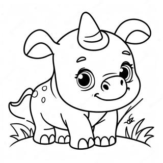 Cute Baby Rhino Coloring Page 20833-16462