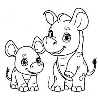 Cute Baby Rhino Coloring Page 20833-16463