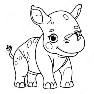 Cute Baby Rhino Coloring Page 20833-16464